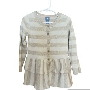 Baby Gap 100% Cotton Button down Ruffle bottom Sweater Dress - Size 4 - like New